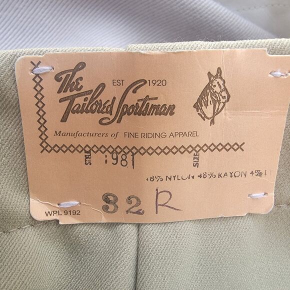 NWT The Tailored Sportsman Women's Tan Beige English Riding Pants Size 32 R - Picture 5 of 5